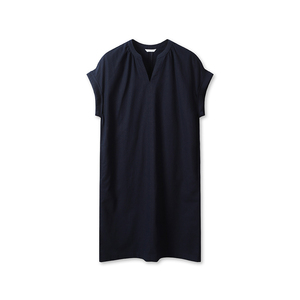 Robe Courte Noire en Satin 100% Coton pour Femme, Sans Manches, Coupe Droite, Décontractée, Unie, Doublée, Légère et Élégante pour l'Été et le Quotidien - Product Image 1