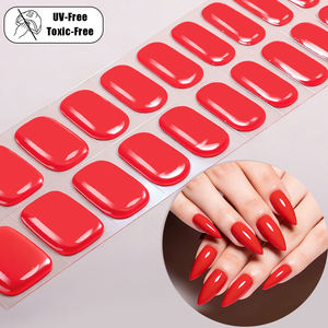 เจลทาเล็บคุณภาพระดับร้านทำเล็บ ติดทนนาน ไม่ต้องใช้หลอดไฟยูวี สติ๊กเกอร์ติดเล็บเจล กดติดเล็บเจล แถบเจลติดเล็บ ไม่ต้องใช้ยูวี - Product Image 1