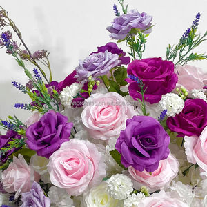 Versprechen Hochzeits blume handgemachte Kugel Seide Hochzeit Tisch dekoration künstliche lila Blume Ball - Product Image 3