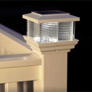 Lampes solaires <span class=keywords><strong>LED</strong></span> d'<span class=keywords><strong>extérieur</strong></span> étanches IP44 pour poteaux carrés 4x4 5x5, capuchons de poteaux en plastique pour colonnes, éclairage de jardin - Product Image 2