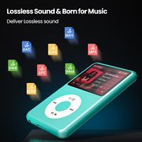 Reproductor MP3 Mini Walkman de 3.5 mm con 128 GB de Almacenamiento, USB, Tarjeta TF, Bluetooth, Portátil, de Bolsillo