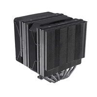 Refroidisseur d'air pour processeur RGB à 6 caloducs, ventilateur de refroidissement PC 5W pour jeux, ventilateur CPU AM4 90 mm, 120x120x25 mm
