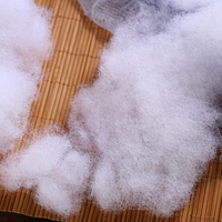 Rembourrage en fibres courtes de coton polyester PP 15D 32 mm siliconées recyclées pour oreillers, jouets et matelas
