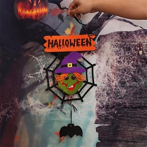 Decorazioni da Parete in Feltro di <span class=keywords><strong>Lana</strong></span> Personalizzate, Durevoli e Riutilizzabili, Design Gatto Nero/Zucca/Gufo, per Uso Interno/Esterno, Halloween - Product Image 5