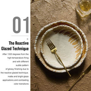 Assiettes en porcelaine à glaçure réactive de style <span class=keywords><strong>japonais</strong></span> irrégulier, vaisselle en céramique, assiette de service, bol à soupe de nouilles <span class=keywords><strong>ramen</strong></span> - Product Image 3