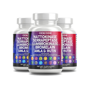 Cápsulas de <span class=keywords><strong>Nattokinase</strong></span> OEM/ODM Complexo de Enzimas de Minhoca (contendo Cápsulas de Extrato de Bromelaína e Rutina) Suplemento Dietético - Product Image 2