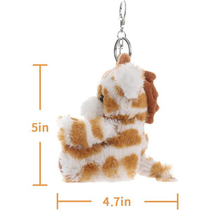 A004 mềm dễ thương đồ chơi sang trọng cổ điển con hươu cao cổ nhồi bông động vật mềm <span class=keywords><strong>Keychain</strong></span> trẻ em túi ví Ba lô túi xách thú nhồi bông <span class=keywords><strong>Keychain</strong></span> - Product Image 2