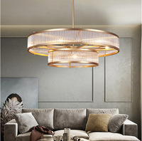 Lustre en cristal de luxe pour le salon, style américain créatif pour les chambres privées d'hôtel, les villas en duplex, les salles à manger et les chambres à coucher