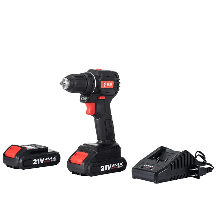 JP21 21V 3.0AH Two Speed High Drilling Performance Electric Lightweight Powerful Cordless Drill mit Battery für Decoration