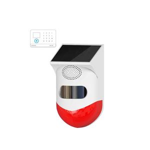 Sistema de Alarma de Seguridad para el Hogar, Inalámbrico, <span class=keywords><strong>Solar</strong></span>, con Sensor de Movimiento PIR, Alarma de Movimiento con Sirena de 120dB y Luz Estroboscópica - Product Image 1