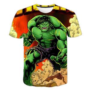 Camiseta Hulk de Manga Corta con Cuello Redondo, Impresa en 3D, Transpirable, para Niños y Adultos, Unisex, de Poliéster, para Uso Promocional - Product Image 4