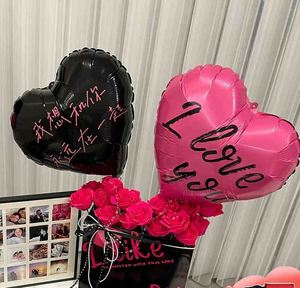 Bonitos Globos de Corazón de 18 Pulgadas de Color Puro, Globos de Papel de Aluminio para Decoración de Bodas, San Valentín, Globos de Amor - Product Image 2