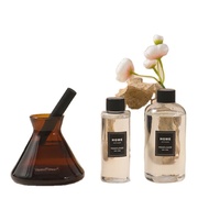 Bouteille de diffuseur vide décorative pour diffuseur d'huile aromatique Diffuseur de roseau en verre de parfum de maison
