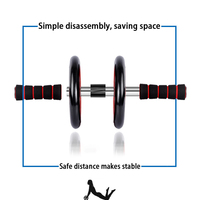 Tapis de Rouleau Abdominal en EVA et Acier Antidérapant pour Entraînement Musculaire et Renforcement du Core – Équipement de Fitness Silencieux pour la Maison