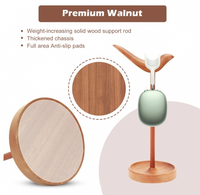 Support multifonction en bois pour casque de jeu, écouteurs et AirPods MAX Sony – Présentoir de bureau portable