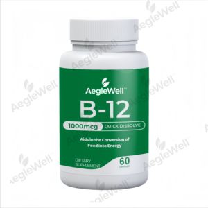 AegleWell 1000 Mcg Kapsul Vitamin B-12 untuk Kesehatan Optimal Kapsul Vitamin <span class=keywords><strong>B12</strong></span> Cocok untuk <span class=keywords><strong>Vegetarian</strong></span> - Product Image 1