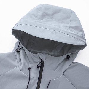 Men's Hooded Breathable <b>Windbreaker</b> Jacket Lightweight Waterproof Winter Outerwear for Fitness & Outdoor Use - Product Image 4