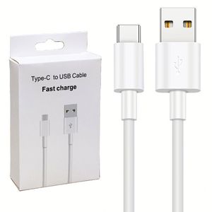 Factory Wholesale Fast Charging Type C <b>USB</b> Charger Cable 1m Smart Mobile Phone Data Cable with Box - Product Image 1