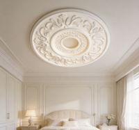 Rosaces de plafond en polystyrène ignifuge avec des capacités de moulage élégantes pour la décoration intérieure, matériau pour la maison