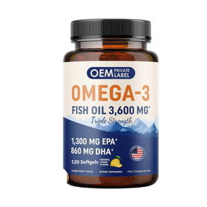 Óleo de Peixe <span class=keywords><strong>Omega</strong></span>-<span class=keywords><strong>3</strong></span> de Água Profunda EPA/DHA em Cápsulas Softgel 3600mg, Suplemento de Alta Potência para Saúde do Cérebro e do Coração - Product Image 1