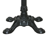 Base de table industrielle en fer forgé en fonte avec revêtement en poudre pour panneau de style bois pour hôtel, salle à manger et salon