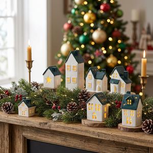 Best Selling Ceramic LED House Figurine Village House LED <b>Light</b> Decor Promotional Gift for Christmas Holiday Corporate Giveaway - Product Image 6
