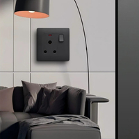 Prise murale multifonctionnelle standard britannique universelle, type 86, simple, 5 trous, prise USB, 13A 15A 250V