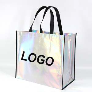 2025 New Iridescent <strong>Bag</strong> Holographis Glitter Reusable Non-woven <strong>Silver</strong> Metallic Laser Shopping <strong>Bag</strong> Sublimation <strong>Tote</strong> <strong>Bag</strong> - Product Image 5