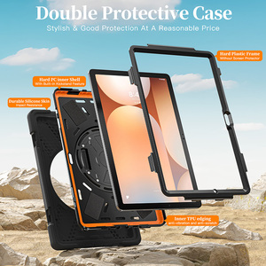 เคสซิลิโคนกันกระแทกสำหรับ Samsung Galaxy Tab A11 <span class=keywords><strong>Plus</strong></span> ขนาด11นิ้ว2025พร้อมสายคล้องมือที่วางดินสอขาตั้ง - Product Image 6