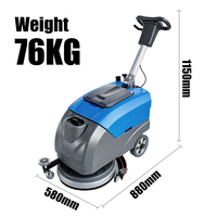 Mesin Pembersih Lantai Elektrik Dual-brush Walk-Behind Desain Baru 110V/220V 880W Garansi 1 Tahun Ningchuang Home