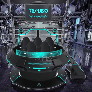 AMA VR UFO 9D Family Game Simulator <span class=keywords><strong>PC</strong></span> Metal VR Station Shooting Games for Indoor Adventure Parks Airports Virtual Reality - Product Image 1