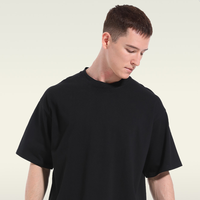 T-shirt en coton épais pour homme, style décontracté ample, tendance américaine, grande taille, manches courtes, confortable et personnalisable