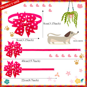 KingHon 20 piezas/bolsa, lazos de cinta de 3 pulgadas para el cuello de gatos y perros, lazos para el pelo de niñas, accesorios para el cabello de niños, coleteros bonitos - Product Image 5