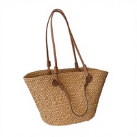 Sac Tendance 2025 – Sac fourre-tout à bandoulière en paille dégradé avec fermeture éclair, grande capacité, tissage simple, polyvalent, pour la plage, pour femme