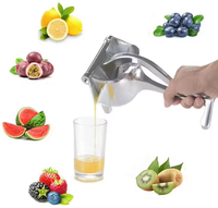 Presse-agrumes manuel portable en aluminium argenté, machine à presser les fruits pour jus de citron et outils à légumes – Vente chaude