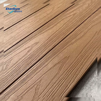 Revêtement de terrasse en WPC co-extrudé pour extérieur, anti-taches, prix d'usine