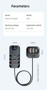 66W USB Tipo C <span class=keywords><strong>Cargador</strong></span> <span class=keywords><strong>de</strong></span> coche QC3.0 <span class=keywords><strong>Cargador</strong></span> <span class=keywords><strong>de</strong></span> carga <span class=keywords><strong>de</strong></span> teléfono <span class=keywords><strong>celular</strong></span> rápido <span class=keywords><strong>para</strong></span> iPhone Samsung <span class=keywords><strong>Xiaomi</strong></span> - Product Image 6