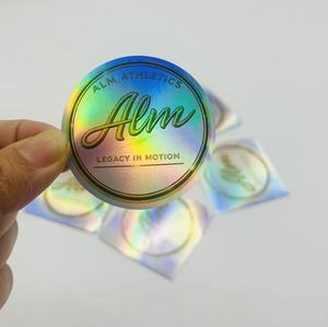 カスタム光沢透明粘着ビニール防水キャンドルジャーラベル（金箔押し付き） - Product Image 1