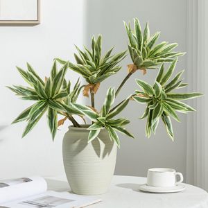 Ramo de Bambú y Lirios Artificiales Meng Jie, Planta Decorativa de PVC Suave con Tres Cabezas para Interiores, Hogar y Sala de Estar - Product Image 1