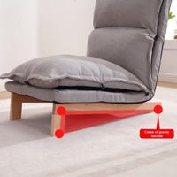 Fauteuil à bascule pliable moderne scandinave en tissu, minimaliste, pour salon, avec cadre en bois et rembourrage en coton doux