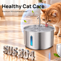 Fontaine à eau automatique élégante en acier inoxydable OEM avec filtre pour chiens et autres animaux domestiques d'intérieur