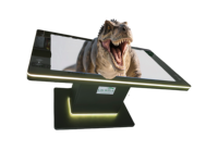 Mesa Táctil Interactiva 4K HD, Mesa Inteligente para Café y Juegos con Android y Windows, 10 Puntos Táctiles, Carga Inalámbrica