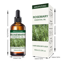 Huile Essentielle de Romarin 100ml 100% Pure et Naturelle pour la Croissance Capillaire, Nourrissante pour le Cuir Chevelu, Soin des Cheveux, Aromathérapie, Diffuseur, Massage Cutané, Graines