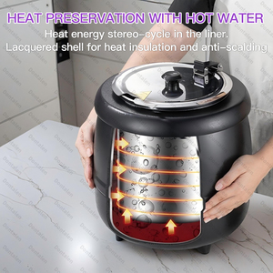 Buffet scaldacristallo pentola per zuppe calde ad alta capacità portatile elettrico scaldabagno efficiente per stufe alimentari - Product Image 4
