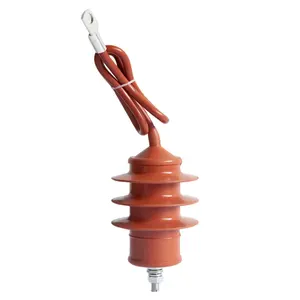 HV Fully insulated polymer-housed MOA 3-35kv lightening low voltage transformer surge arrester Drop type lightning arrester