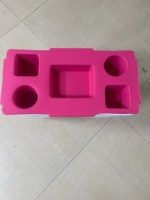 Organisateur interne en PVC imprimé sur mesure pour sac de plage en silicone étanche avec compartiments et emplacements pour gobelets et crème solaire