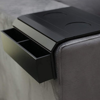 Personnaliser Simple Moderne Écologique Canapé Bras Plateau Bras De Table En Bambou Canapé Porte-Gobelet Pliable Accoudoir Plateau Clip Salon