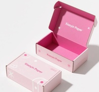 Caja de Regalo Plegable de Cartón Corrugado Rosa con Logotipo Personalizado para Envío de Cosméticos, Empaque de Cosméticos de Lujo, Diseño de Caja de Envío Resistente