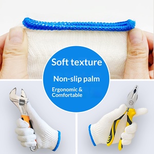 Guantes de Protección Laboral Resistentes al Desgaste para Uso en Fábrica y Construcción, Guantes Industriales de Algodón Transpirable - Product Image 3