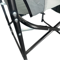 Chaise de camping pliable légère Logo Travel avec accoudoirs, porte-gobelet et sac isotherme latéral